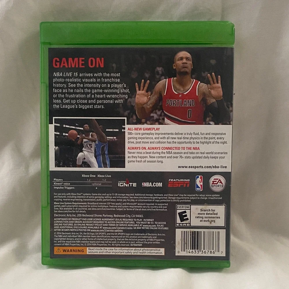 Microsoft Xbox One NBA Live 15 - (BIN 4)